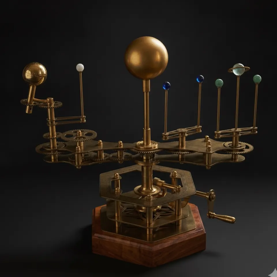 Rustic Brass Solar System Orrery, Museum Model