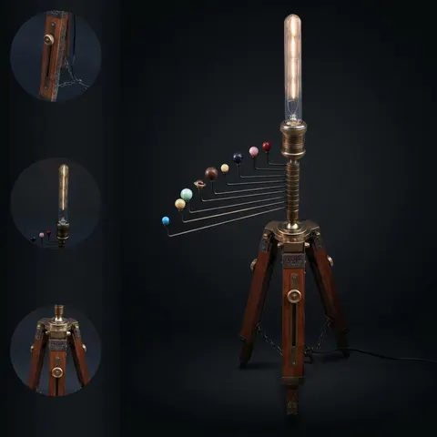 Cosmos Tripod Stand, Lamp with Solar System, Astronomical Lamp, Tripod Lamp view 1
