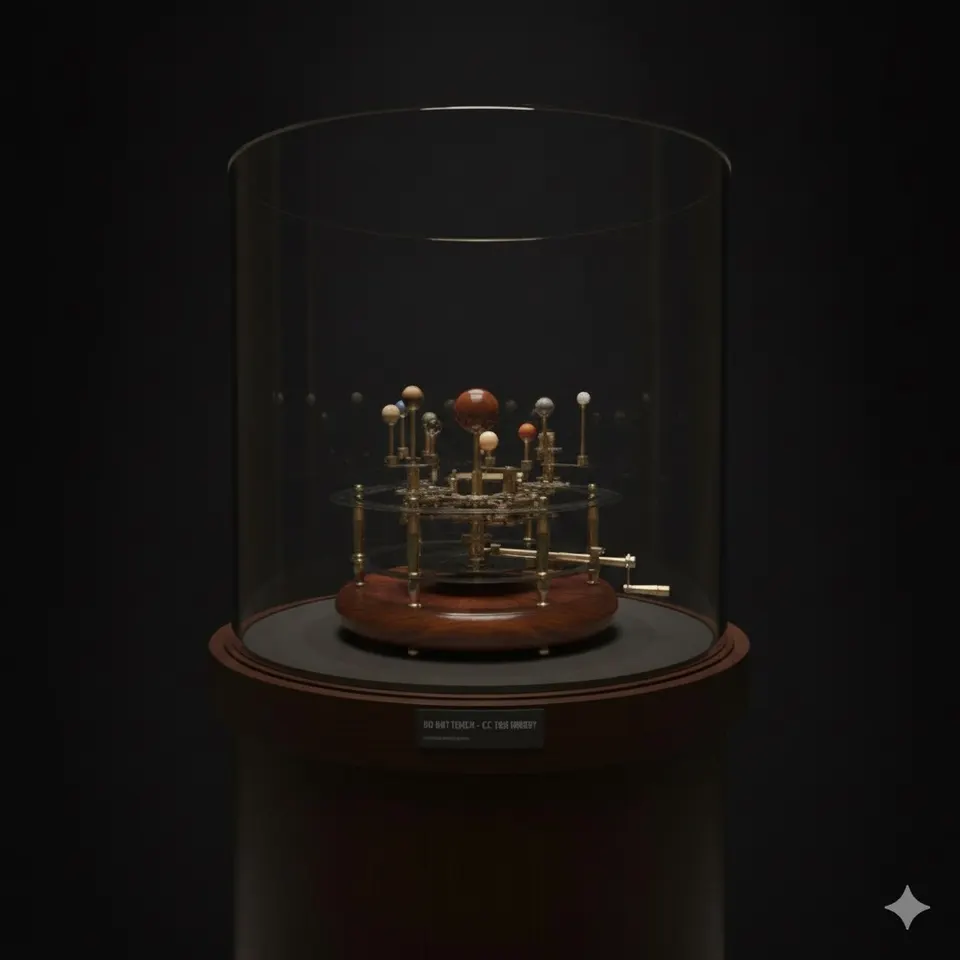 Vintage-Style Brass Solar System Orrery, Museum