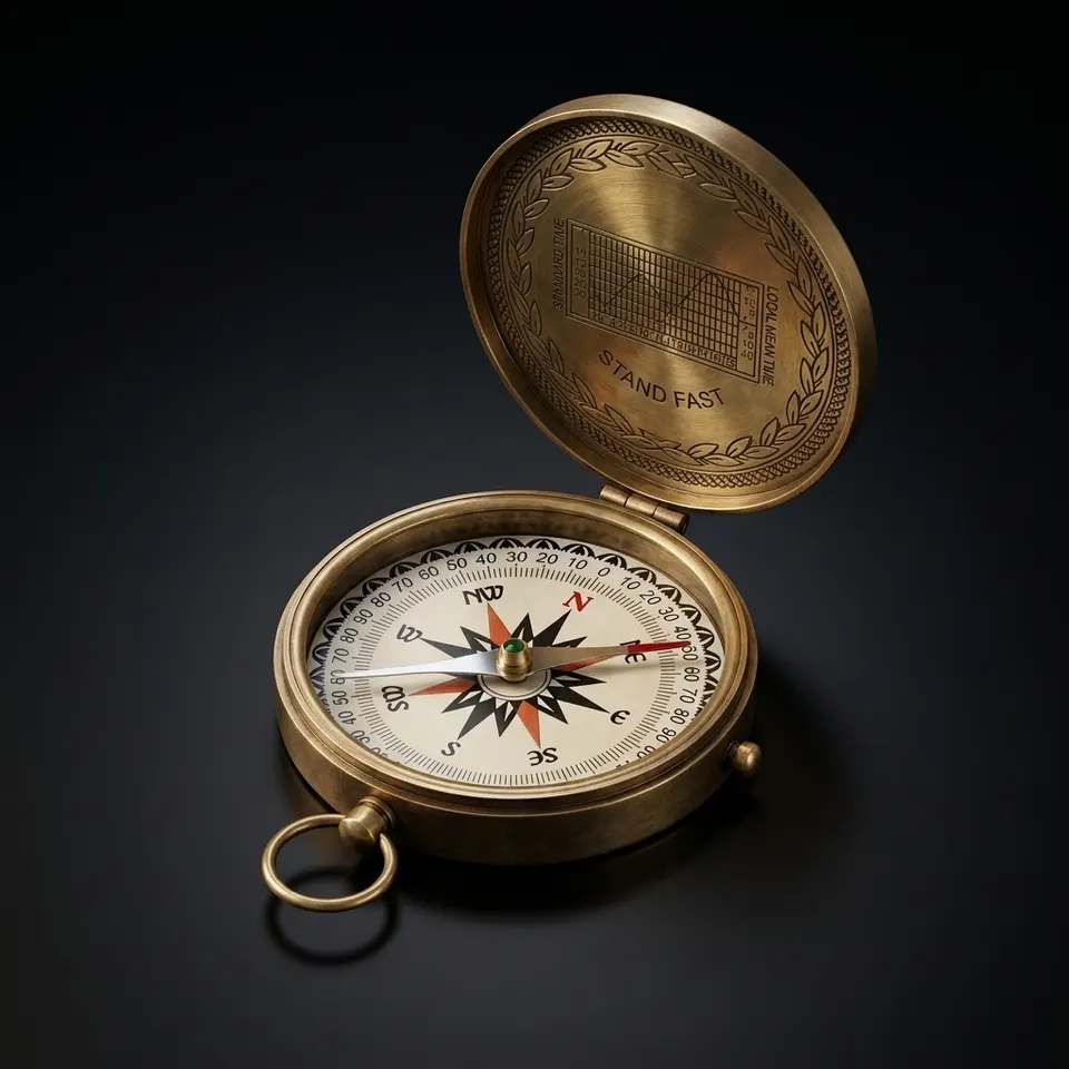 Antique Finish Compass