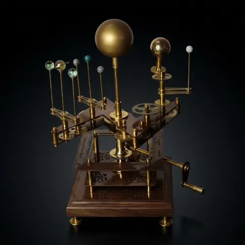 Brass Solar System Orrery, Museum Display view 1