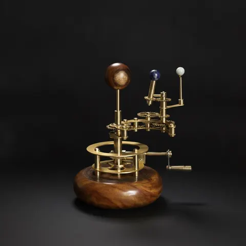 Brass Sun-Earth-Moon Tellurion, Shelf Model view 1