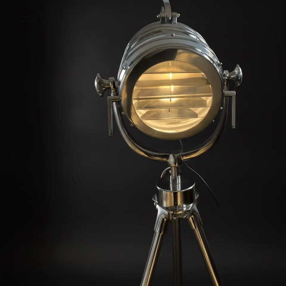 Antique Finish Spotlight on Antique Metal Stand