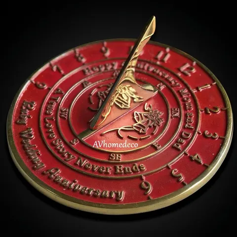 Ruby Anniversary Brass Garden Sundial view 1