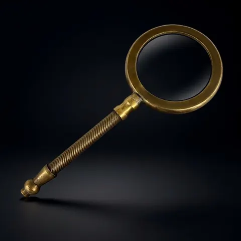 All-Brass Handheld Magnifier 2.25" with Henry Hughes Son Ltd London Inscription view 1