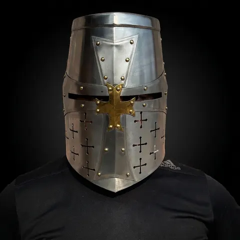 Special Crusader Templar Knight Helmet with Display Stand view 1