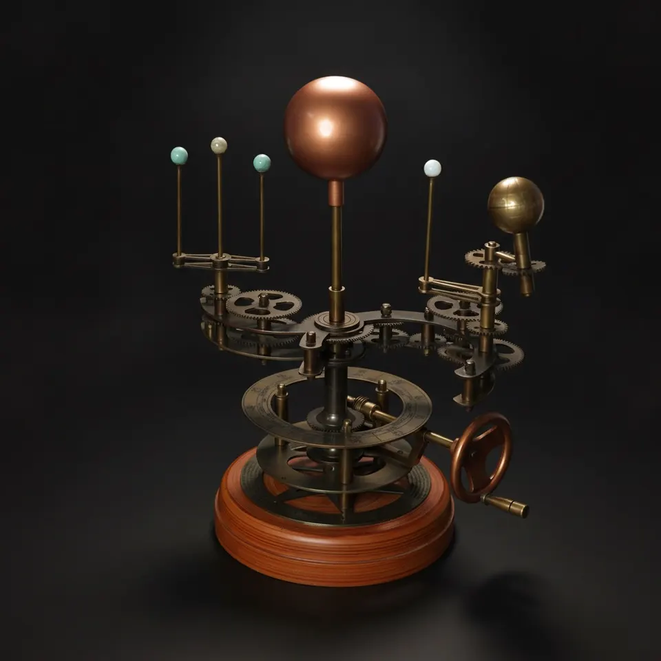 Functional Brass Solar System Orrery, Museum