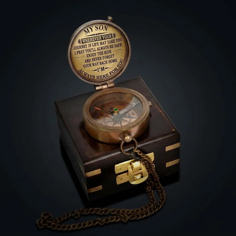 To My Son Compass, Wooden Box