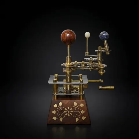Brass Solar System Orrery, Classic Antique Finish view 1