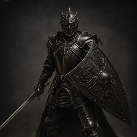Medieval Dark Fantasy Gothic Knight Wearable Armor Second Variant view 1