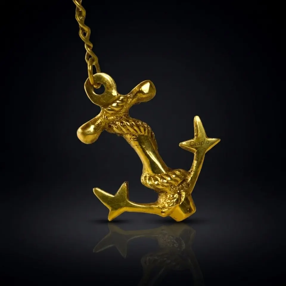 Handcrafted Brass Anchor Keychain