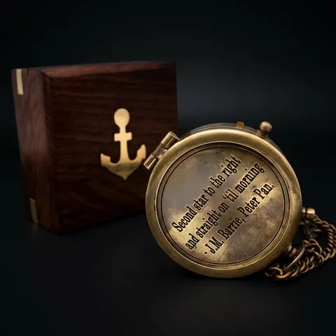 Second Star to the Right Compass, Wooden Box view 1
