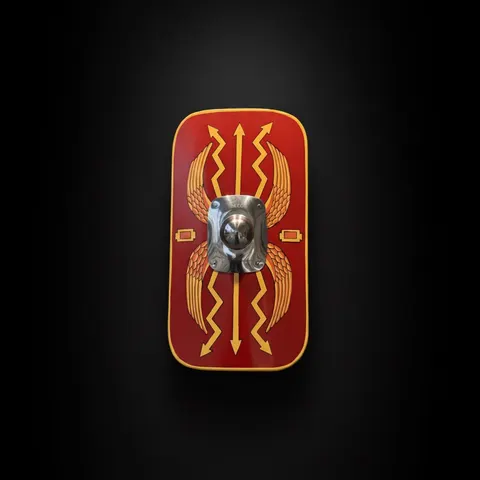 Roman Scutum Steel Shield with Legionnaire Gladiator Wall Décor view 1