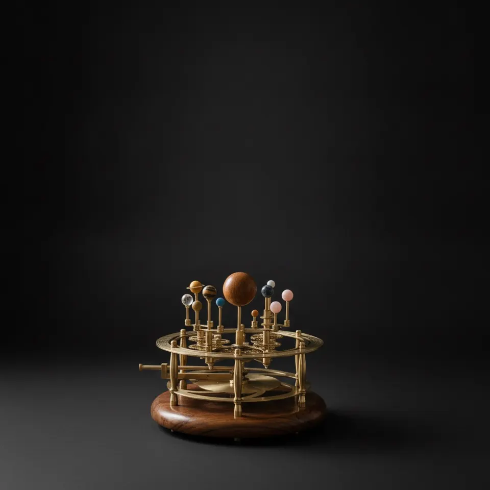 Vintage-Style Brass Solar System Orrery, Museum