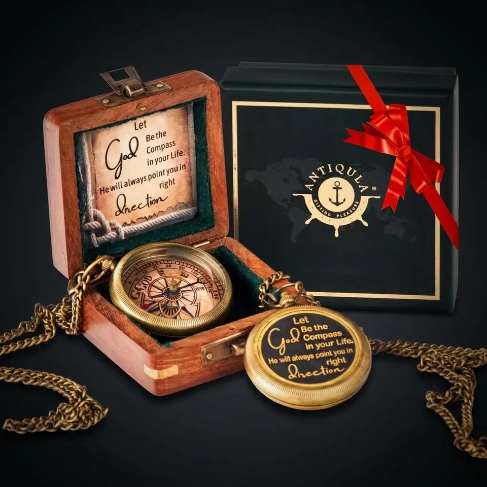 God Is My Compass, Wooden Box & Gift Box
