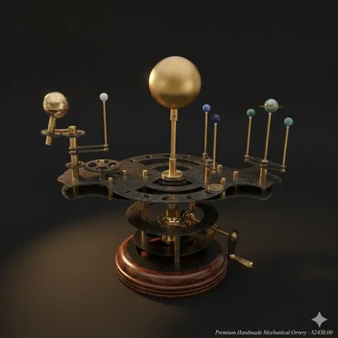 Brass Solar System Orrery, Museum Display view 1