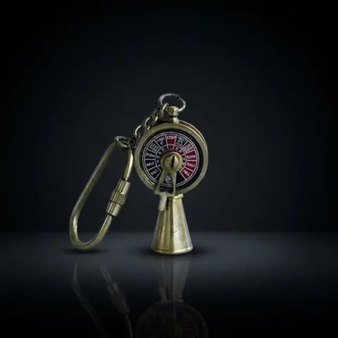 Nautical Brass Ship Telegraph Keychain view 1