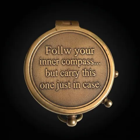 Motivational Compass, Leather Case view 1