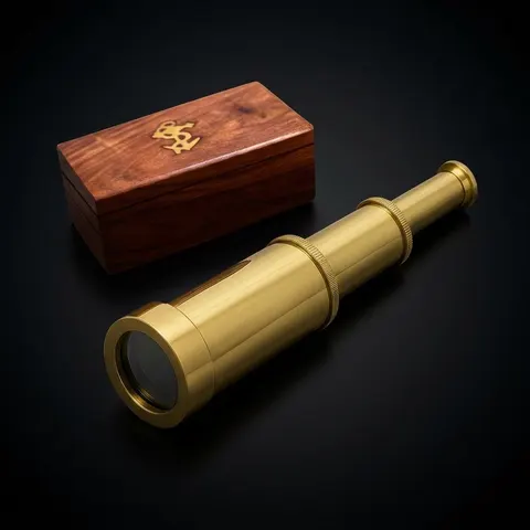 Brass Spyglass Telescope 6" for Kids view 1