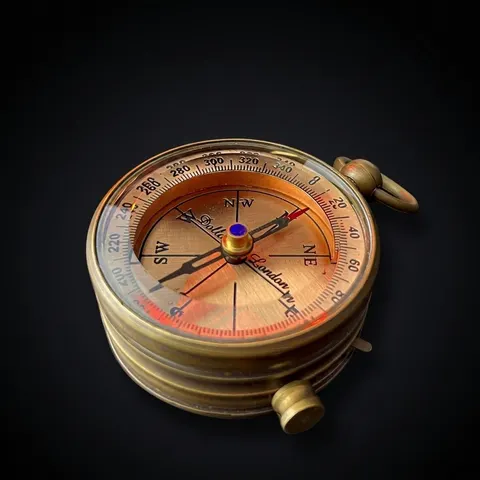 Engraved Dial Compass, Copper Finish view 1