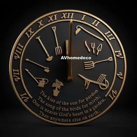 Brass Garden Sundial Engraved Quote view 1