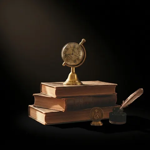 Rotating Brass Globe Desk Clock with Compass Dial Back view 1