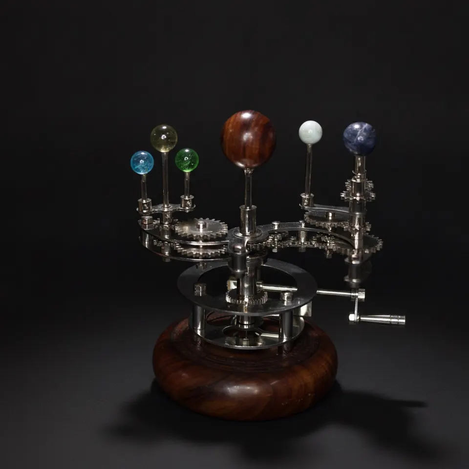Brass Orrery Mini Solar System, Antique Style