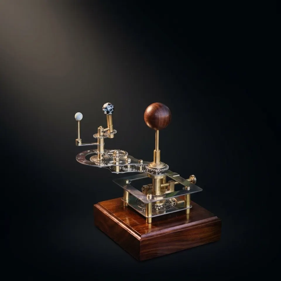Brass Solar System Orrery, Shelf Display