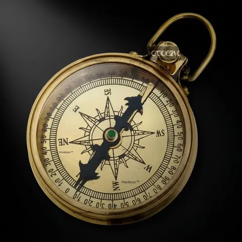Polished Brass Compass view 1