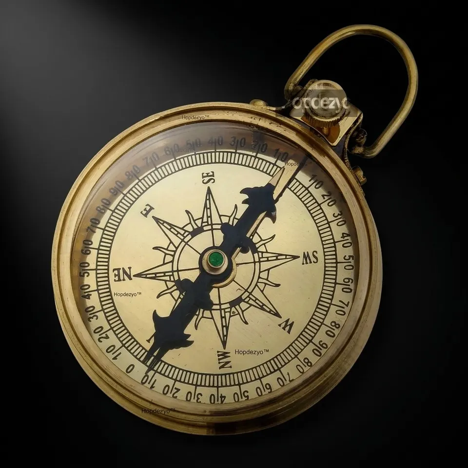 Polished Brass Compass