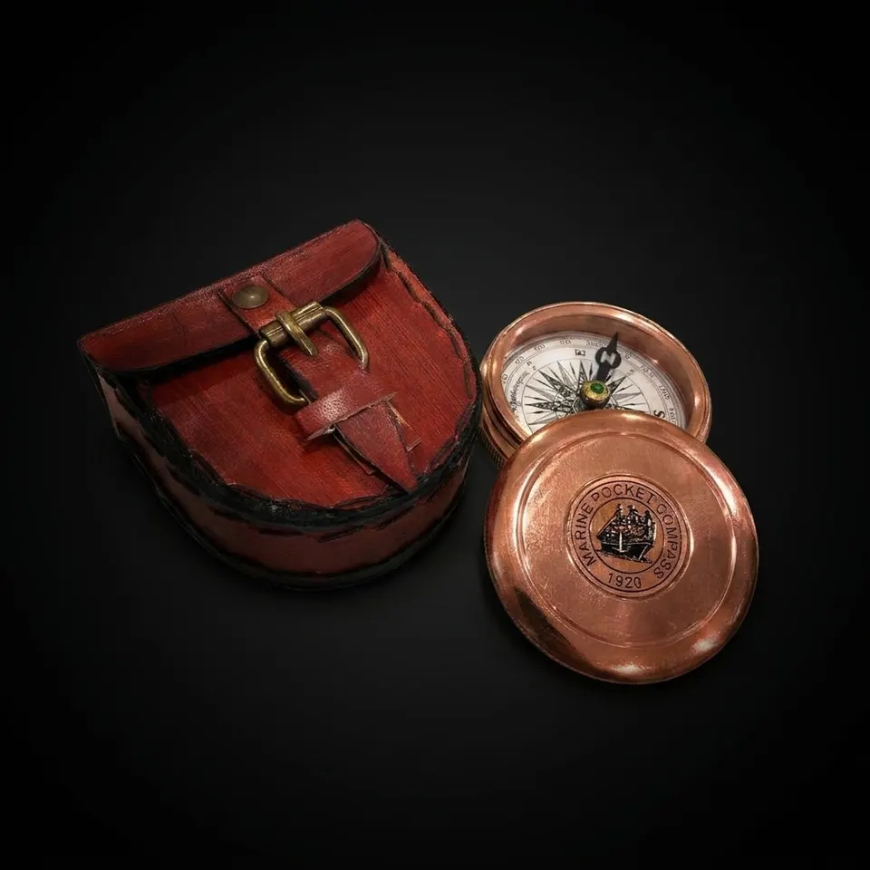 Motivational Compass, Leather Case
