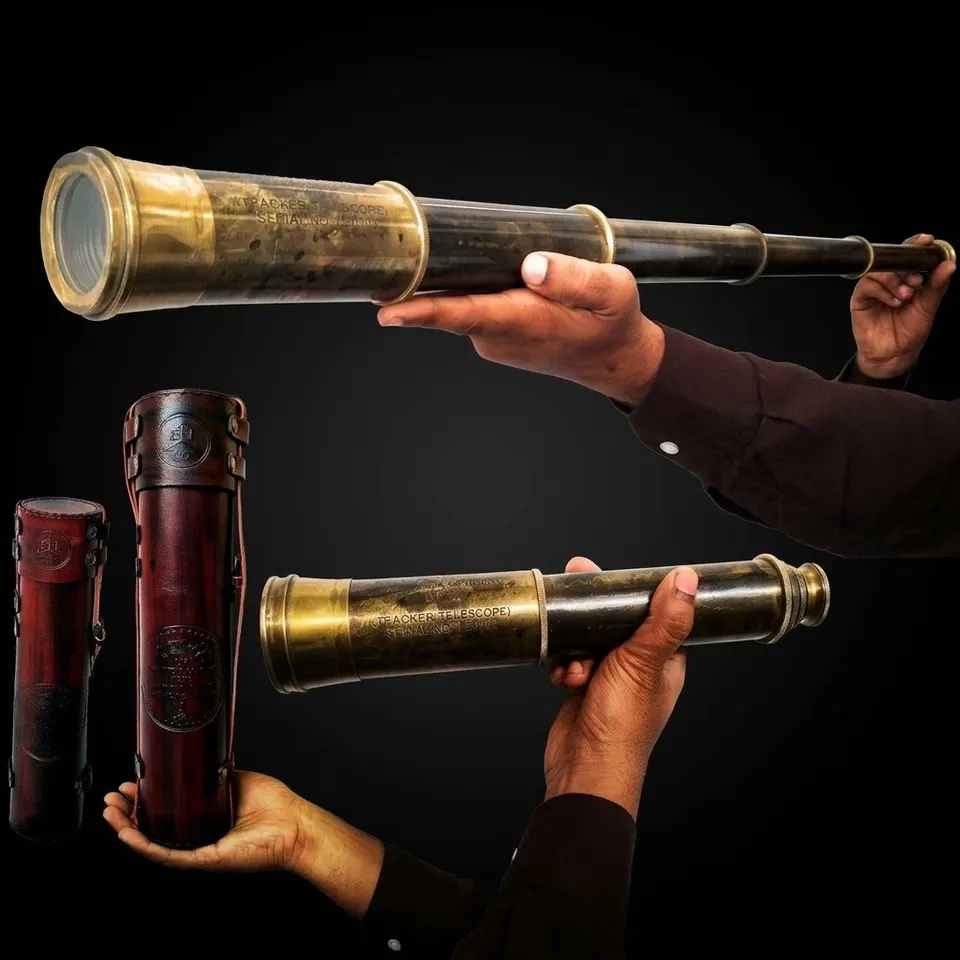 Brass Spyglass Telescope 32" with Leather Case