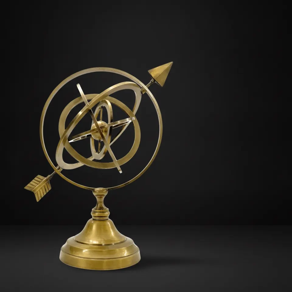 Handmade All-Brass Armillary Sphere Globe