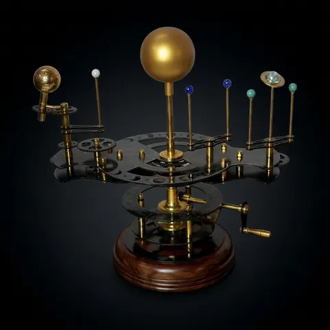 Brass Solar System Orrery, Museum Display view 1