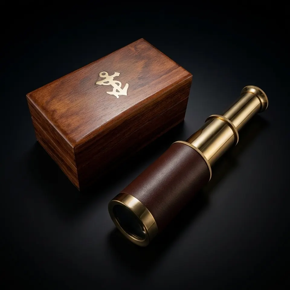 Brass Spyglass Telescope 6" for Kids