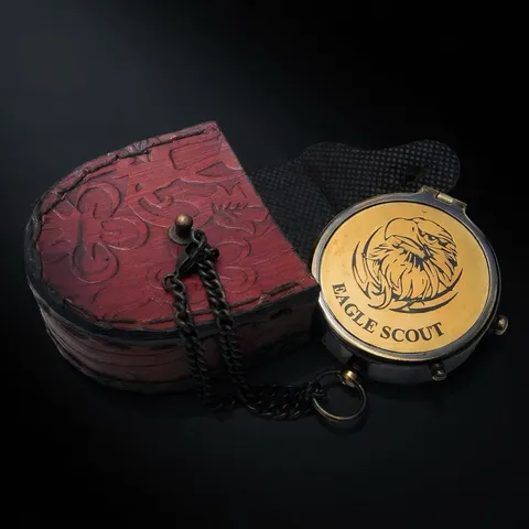 Eagle Scout Compass, Leather Case view 1