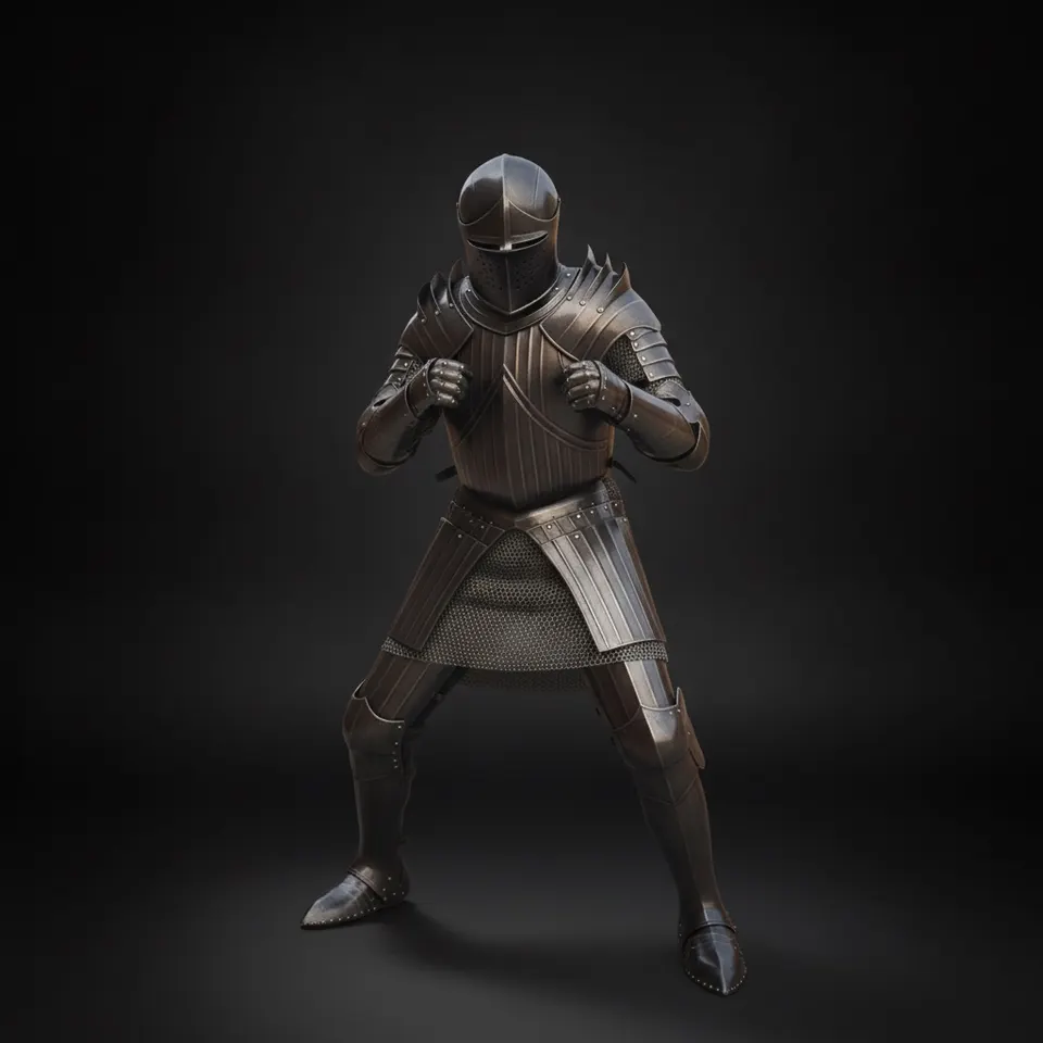 Handmade Medieval Full Plate Knight Armor for Reenactment and Display