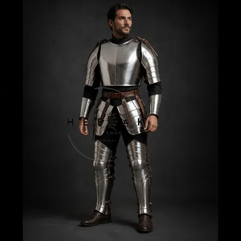 Medieval Knight Full Body Steel Plate Armor for Reenactment and Cosplay view 1