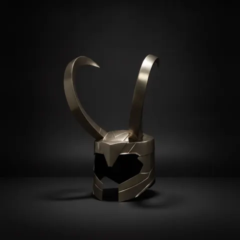 Horned Loki Inspired Helmet — Metal and Brass Fantasy view 1