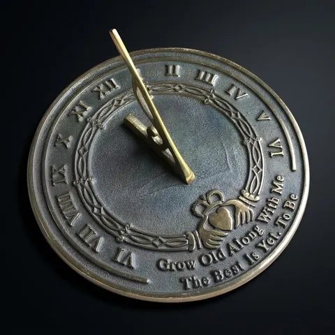 Engraved Anniversary Brass Garden Sundial view 1
