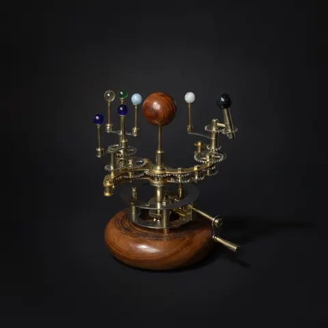 Brass Solar System Orrery, Shelf Display view 1