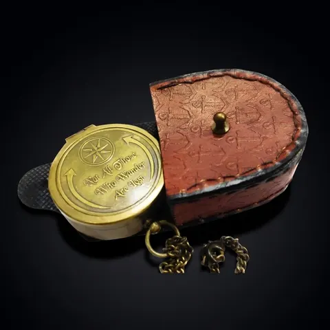 Motivational Compass, Leather Case view 1