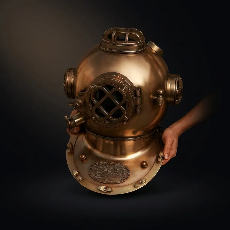 Mark V Diving Helmet with Copper Plated Finish
