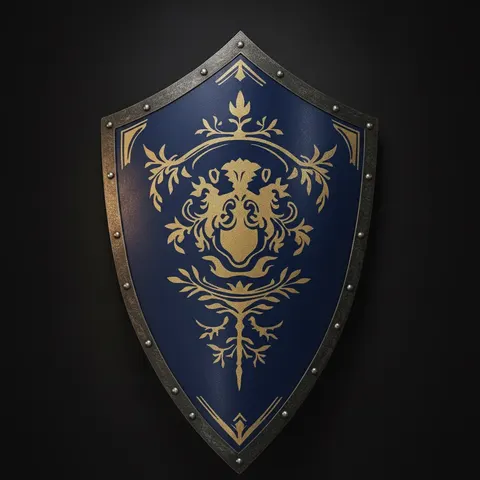 Handcrafted Crusader Knight Heater Shield with Lion Emblem view 1