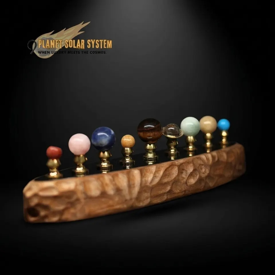 9 Planet Gemstone Display