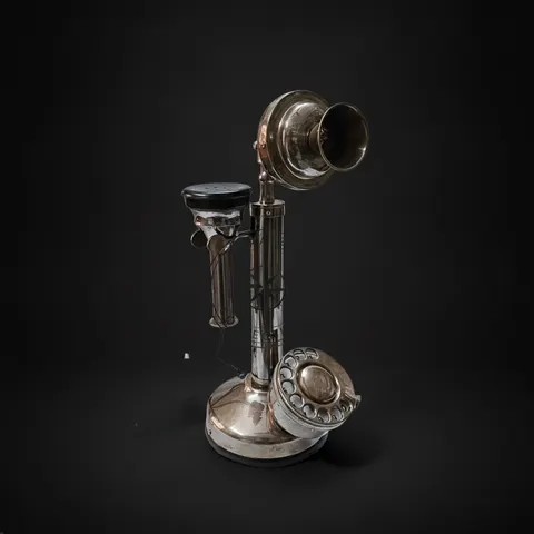 Brass Candlestick Rotary Dial Telephone — Classic view 1