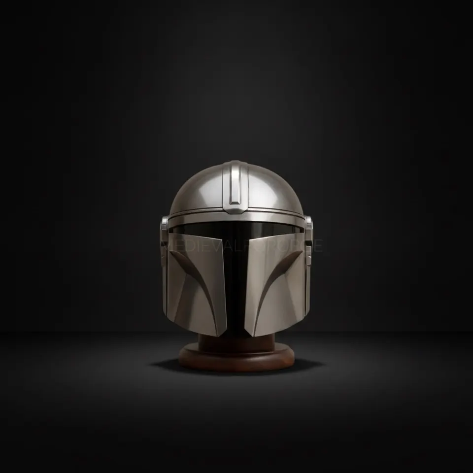 Mandalorian Beskar Helmet — Gold Steel