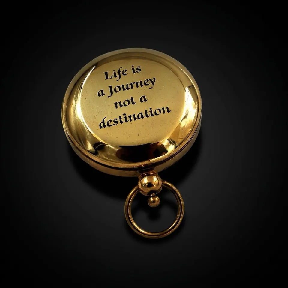 It's the Journey Compass, Polished Brass