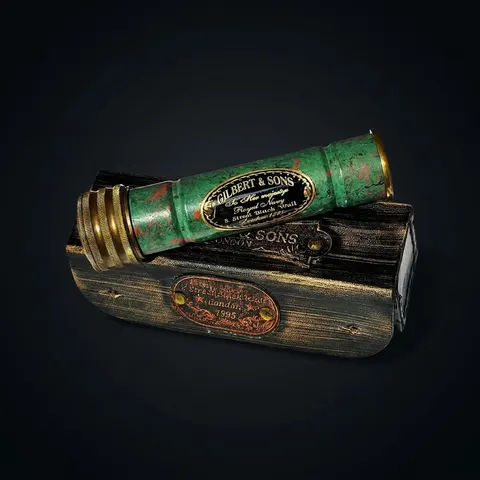 Vintage Solid Brass Kaleidoscope view 1