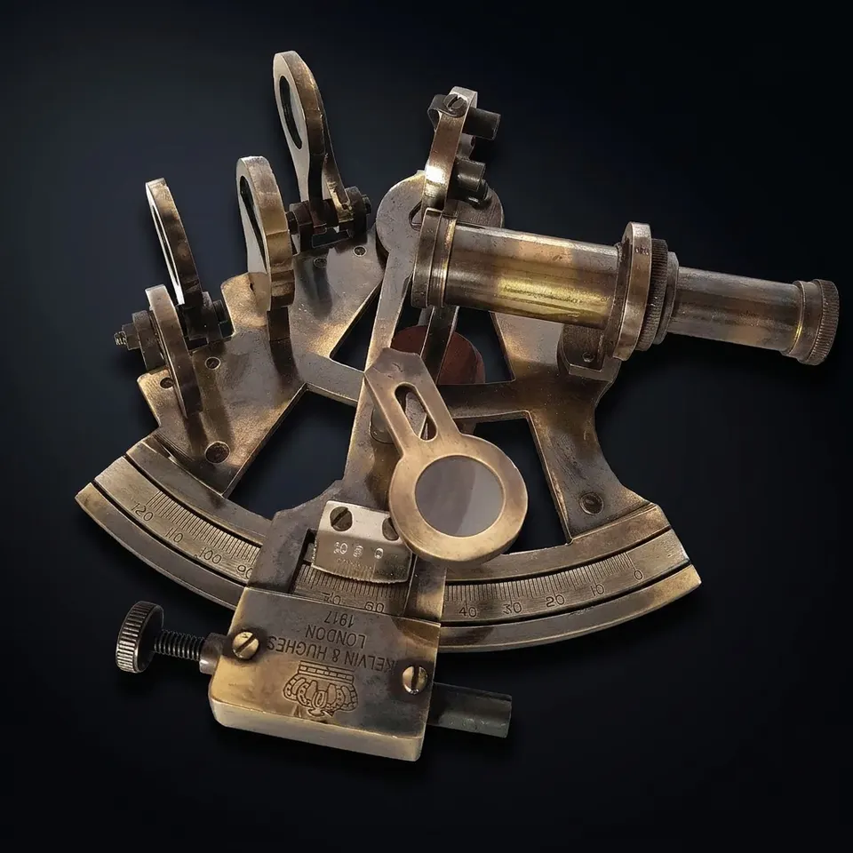 Antique Brass Astrolabe Sextant without Case